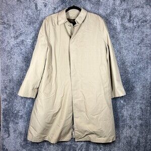 Koratron Coat Mister 365 Size 44 Beige Trench Overcoat Removable Liner Vintage